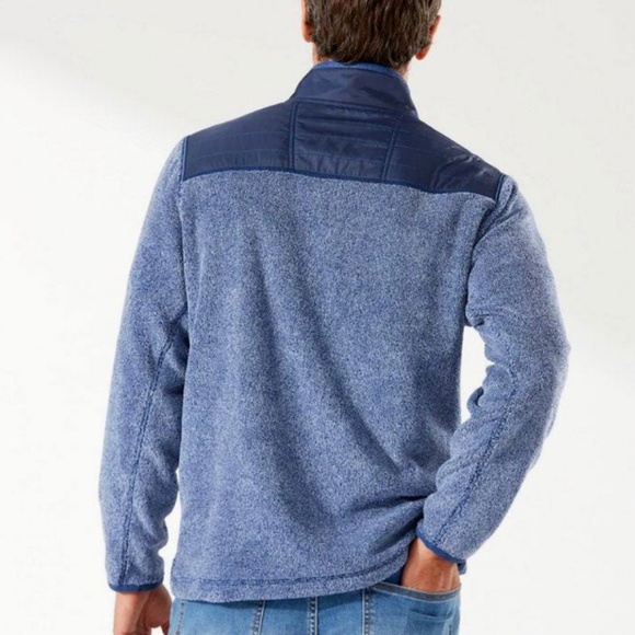 EUC Men's Tommy Bahama Cascade Cozy Half Zip Pullover Sweater in Blue Size LARGE - Picture 6 of 6